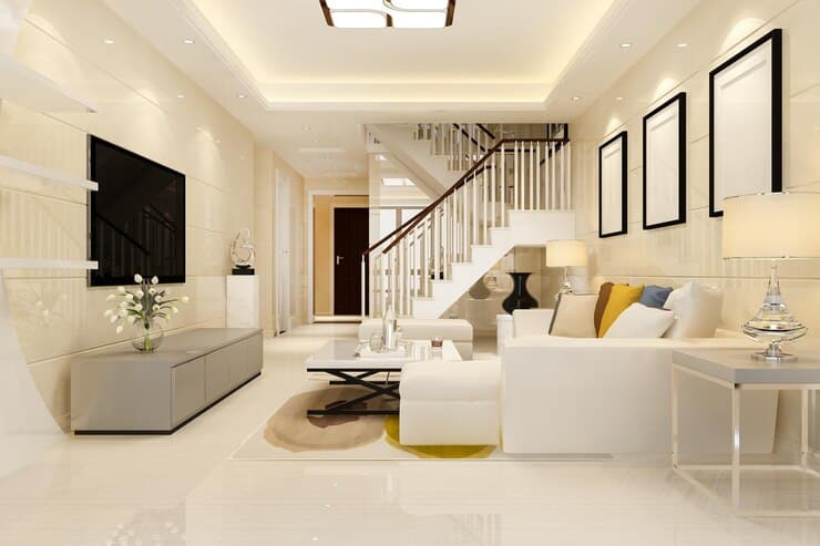 3d rendering white wood living room near bedroom upstair 105762 2197